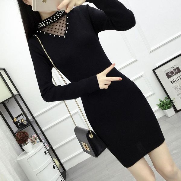 casual dresses women 2021 autumn winter mesh patchwork sweater dress female long sleeve knitted ladies slim vestidos x396, Black;gray
casual dresses women 2021 autumn winter mesh patchwork sweater dress female long sleeve knitted ladies slim vestidos x396, Black;gray