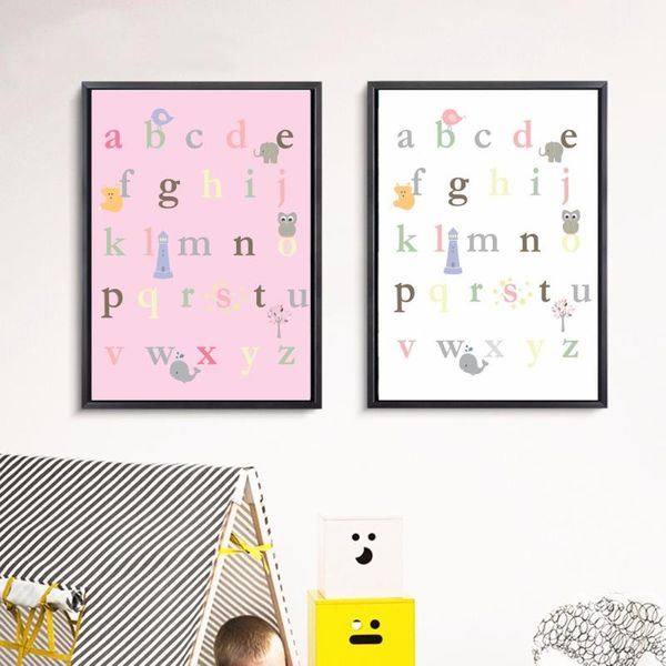 paintings girl's alphabet letters canvas art print painting poster wall pictures for kids room home decorative bedroom decor no frame
paintings girl's alphabet letters canvas art print painting poster wall pictures for kids room home decorative bedroom decor no frame