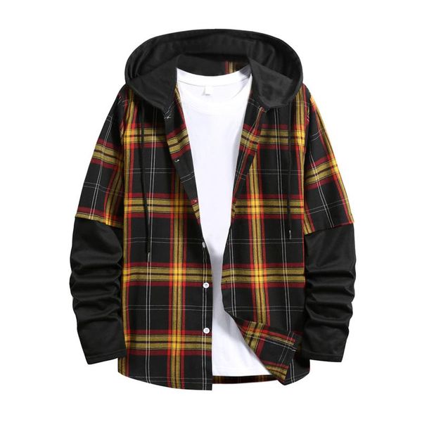 men's jackets plaid autumn&winter stitching long sleeved casual loose hooded hip hop baseball jacket men clothing, Black;brown
men's jackets plaid autumn&winter stitching long sleeved casual loose hooded hip hop baseball jacket men clothing, Black;brown