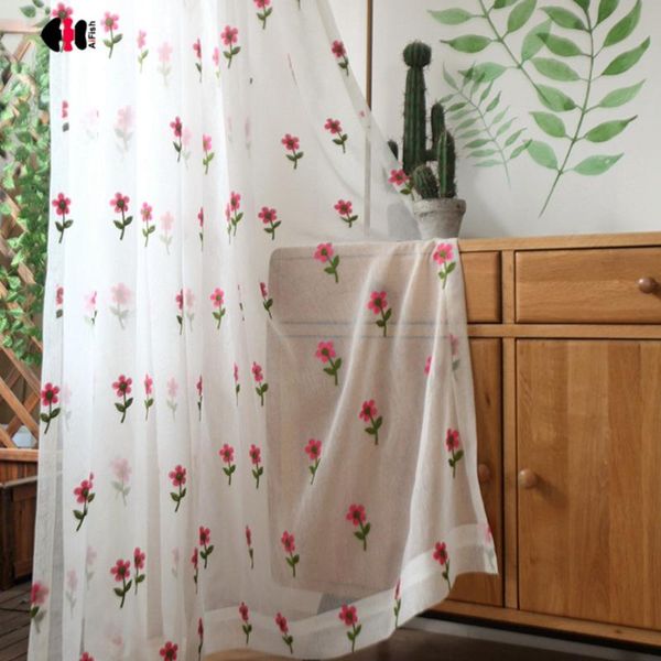 pastoral red floral tulle curtain for living room bedroom embroidery romantic balcony drapes zh311d &
pastoral red floral tulle curtain for living room bedroom embroidery romantic balcony drapes zh311d &