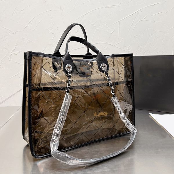 2022ss spring summer travel jelly beach shopping bags transparent quilted deauville clutch chain silver hardware crossbody shoulder handle t
2022ss spring summer travel jelly beach shopping bags transparent quilted deauville clutch chain silver hardware crossbody shoulder handle t