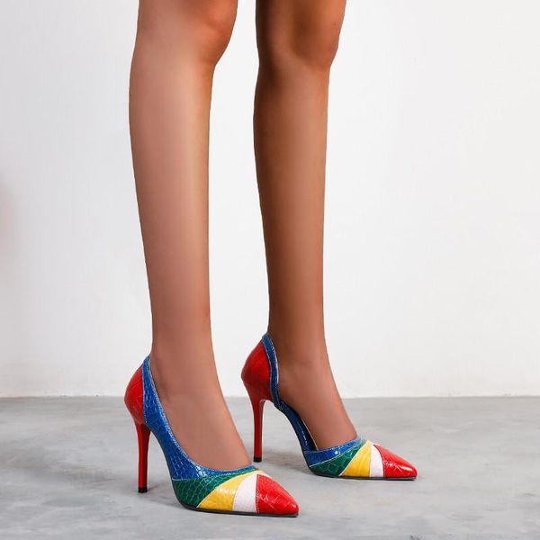 mix color pumps extremely high heel 10cm stiletto size 45 steady thin quality party classic boat shoes dress, Black
mix color pumps extremely high heel 10cm stiletto size 45 steady thin quality party classic boat shoes dress, Black