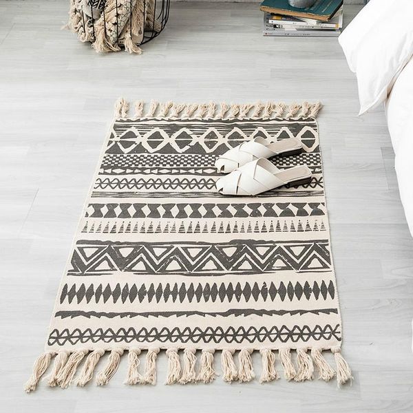 carpets bohemian entrance rug decorative cotton linen hand woven geometric floor mat bedroom carpet with tassel
carpets bohemian entrance rug decorative cotton linen hand woven geometric floor mat bedroom carpet with tassel