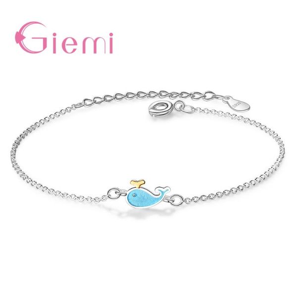 link, chain giemi fashion brand bracelet with whale shape opal 925 sterling silver adjustable romantic ladies valentine's gift, Black
link, chain giemi fashion brand bracelet with whale shape opal 925 sterling silver adjustable romantic ladies valentine's gift, Black