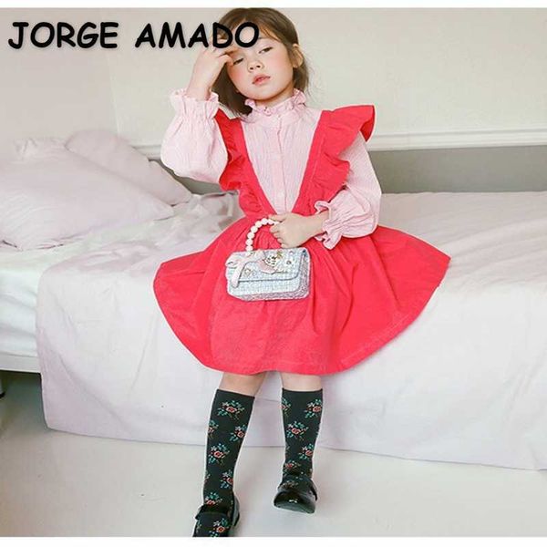 spring korean style teenagers girls fake two dress puff sleeves children clothes e654 210610, Red;yellow
spring korean style teenagers girls fake two dress puff sleeves children clothes e654 210610, Red;yellow