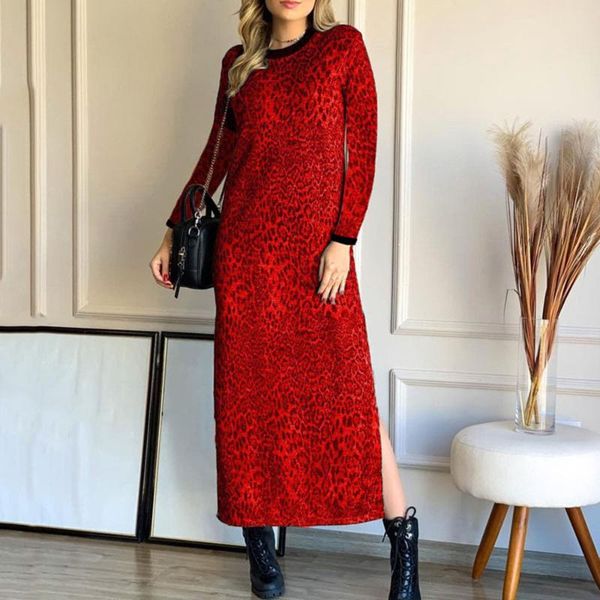 casual dresses women's winter dress fashion trend commuter style leopard print straight long sleeve warm round neck slit, Black;gray
casual dresses women's winter dress fashion trend commuter style leopard print straight long sleeve warm round neck slit, Black;gray