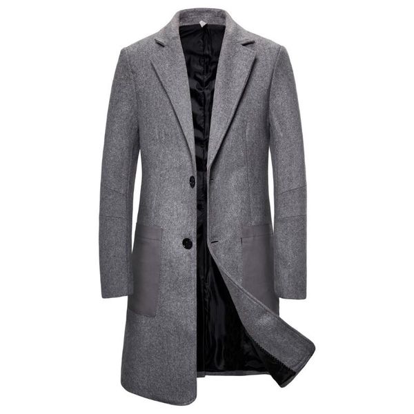 men's wool & blends parklees 2021 winter gray long coat men solid slim plus size windproof warm trench homme casual office business ove, Black
men's wool & blends parklees 2021 winter gray long coat men solid slim plus size windproof warm trench homme casual office business ove, Black