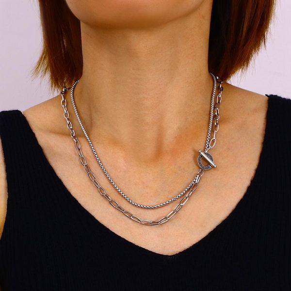 chains punk cuban link necklaces collier collars stainless steel pendant wedding jewelry, Silver
chains punk cuban link necklaces collier collars stainless steel pendant wedding jewelry, Silver