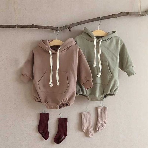 baby boys girls clothes hoodie long sleeved cute solid romper spring autumn pure cotton infant kids fleece thicken jumpsuits 211011, Blue
baby boys girls clothes hoodie long sleeved cute solid romper spring autumn pure cotton infant kids fleece thicken jumpsuits 211011, Blue