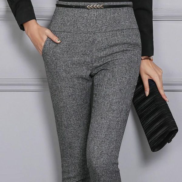 plus size women's clothing s-4xl temperament slim high waist female pants fall 2021 ladies office quality & capris, Black;white
plus size women's clothing s-4xl temperament slim high waist female pants fall 2021 ladies office quality & capris, Black;white