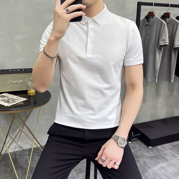 men's polos men's fashions summer leisure polo shirts/men fine fit pure color for s-5xl shirts lzz8, White;black
men's polos men's fashions summer leisure polo shirts/men fine fit pure color for s-5xl shirts lzz8, White;black