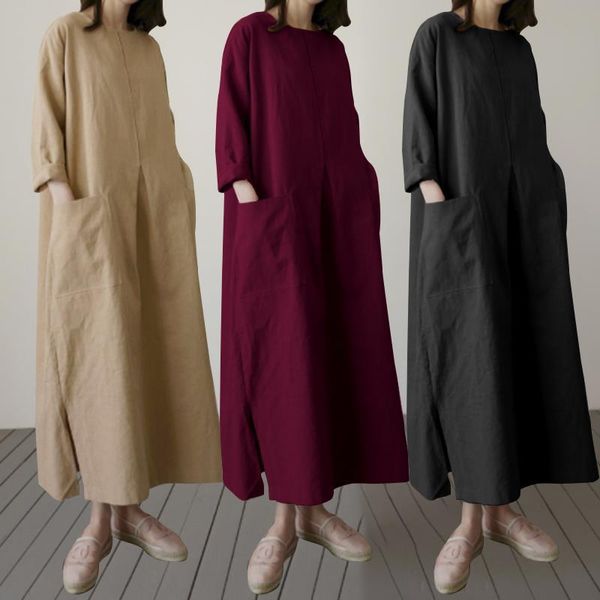 ethnic clothing muslim women maxi dress loose solid shirt dresses vintage retro cotton linen pockets vestidos long sleeve robe abaya 5xl, Red
ethnic clothing muslim women maxi dress loose solid shirt dresses vintage retro cotton linen pockets vestidos long sleeve robe abaya 5xl, Red
