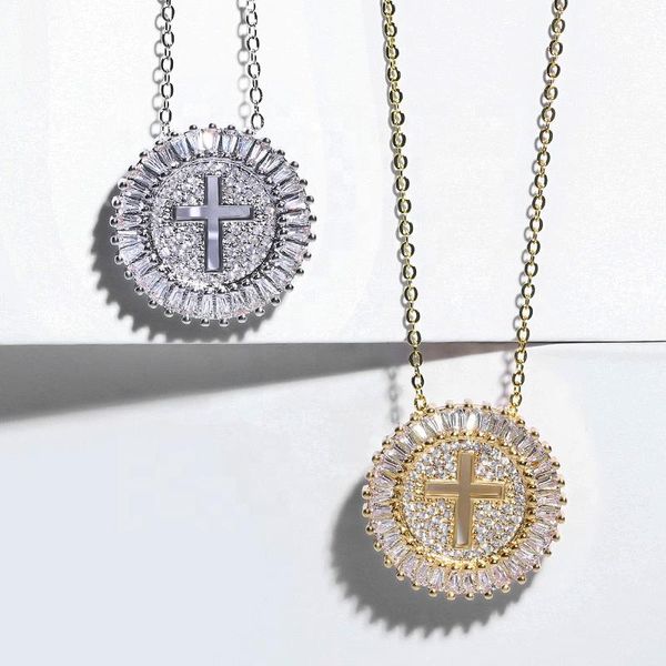 pendant necklaces huitan women's cross necklace brilliant crystal cz luxury female for party daily wear fashion jewelry nice gift, Silver
pendant necklaces huitan women's cross necklace brilliant crystal cz luxury female for party daily wear fashion jewelry nice gift, Silver
