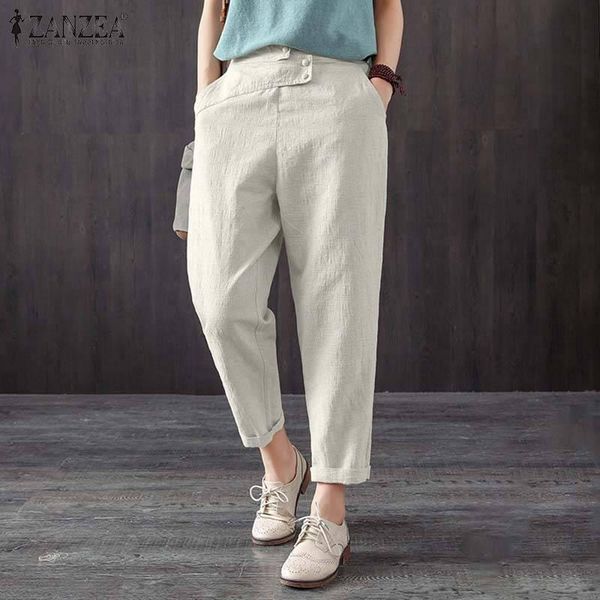 women's pants & capris women wide leg zanzea 2021 summer vintage cotton linen casual solid elastc waist ladies button up oversized pant, Black;white
women's pants & capris women wide leg zanzea 2021 summer vintage cotton linen casual solid elastc waist ladies button up oversized pant, Black;white