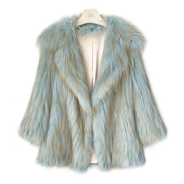 women's fur & faux arrival knitted real raccoon coat round collar genuine jacket nature pure true overcoat rc312-02, Black
women's fur & faux arrival knitted real raccoon coat round collar genuine jacket nature pure true overcoat rc312-02, Black