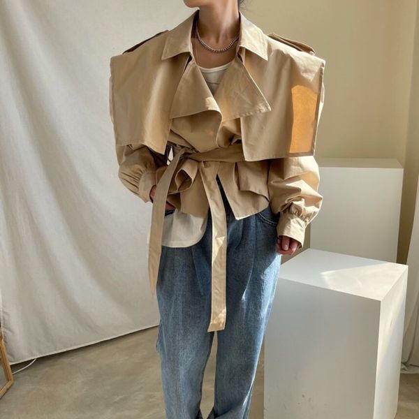 jacket high street all spring games 2021 korean women's fashions brief soft lapels solid waist-high tight sweaters, Black;brown
jacket high street all spring games 2021 korean women's fashions brief soft lapels solid waist-high tight sweaters, Black;brown