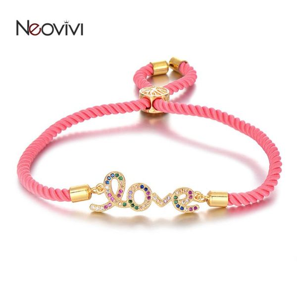 charm bracelets neovivi romantic zircon letter love for women handmade colorful rope adjustable string bracelet couple jewelry, Golden;silver
charm bracelets neovivi romantic zircon letter love for women handmade colorful rope adjustable string bracelet couple jewelry, Golden;silver