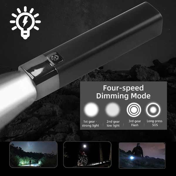 flashlights torches xpe led usb rechargeable 300lm 1200mah 4 modes torch lamp for outdoor camping hiking night riding fishing
flashlights torches xpe led usb rechargeable 300lm 1200mah 4 modes torch lamp for outdoor camping hiking night riding fishing