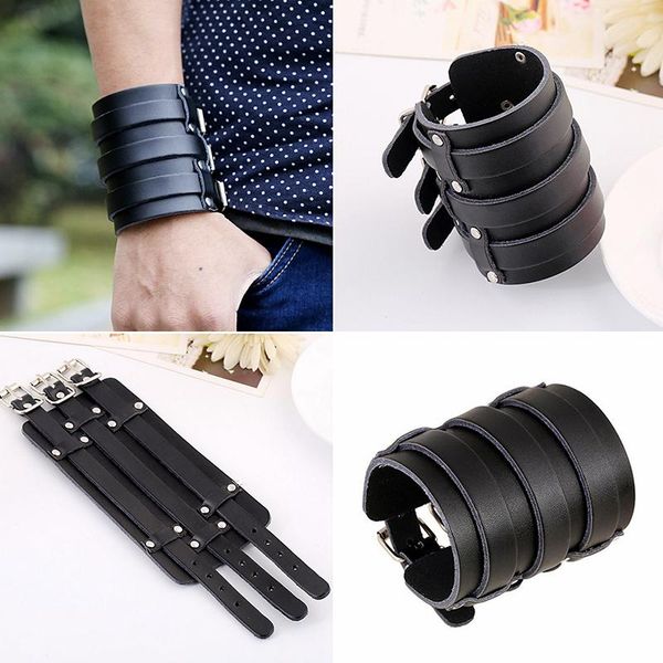 charm bracelets style accessories europe and the punk cowhide individual character exaggerated locomotive wide leather men's bracelet, Golden;silver
charm bracelets style accessories europe and the punk cowhide individual character exaggerated locomotive wide leather men's bracelet, Golden;silver