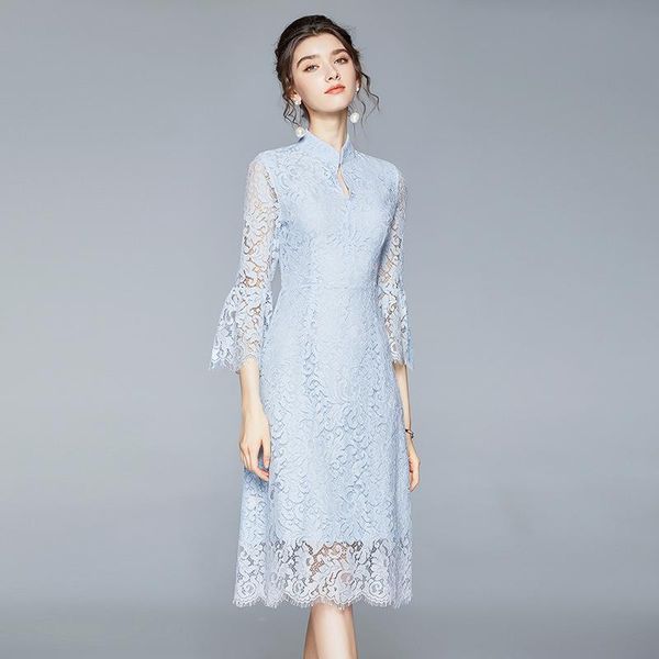 casual dresses women autumn lace flare sleeve female elegant wedding party robe femme designer vestidos office lady, Black;gray
casual dresses women autumn lace flare sleeve female elegant wedding party robe femme designer vestidos office lady, Black;gray