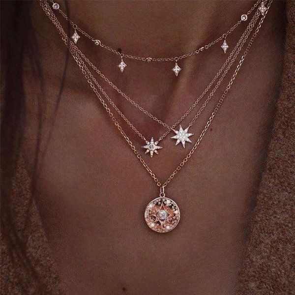 dream chaser multi-layer choker necklace snake chain star gold silve color moon chokers link for girls pendant necklaces, Silver
dream chaser multi-layer choker necklace snake chain star gold silve color moon chokers link for girls pendant necklaces, Silver
