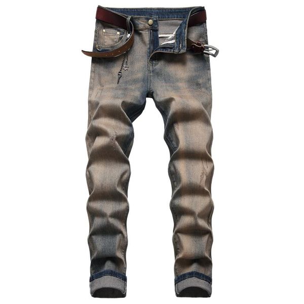 men's jeans jaycosin 2021 slim-fit casual self-cultivation nostalgic retro high street pants stretch denim, Blue
men's jeans jaycosin 2021 slim-fit casual self-cultivation nostalgic retro high street pants stretch denim, Blue