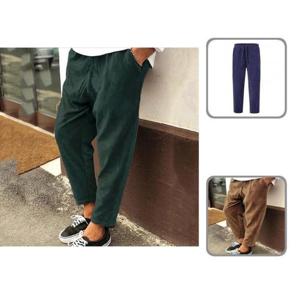 men's pants straight-leg breathable solid color elastic waist loose men easy match nine for daily wear, Black
men's pants straight-leg breathable solid color elastic waist loose men easy match nine for daily wear, Black