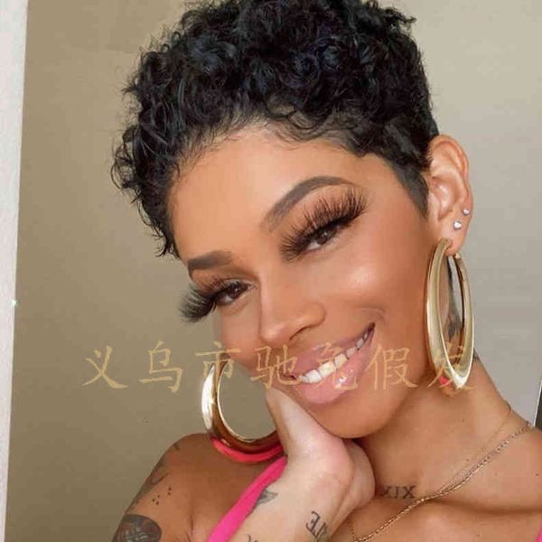 wig women's small curly hair headgear black short chemical fiber rose net explosive head, Black;brown
wig women's small curly hair headgear black short chemical fiber rose net explosive head, Black;brown