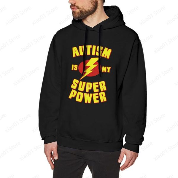 men's hoodies & sweatshirts autism is my super power hoodie fashion graphics harajuku streetwear, Black
men's hoodies & sweatshirts autism is my super power hoodie fashion graphics harajuku streetwear, Black