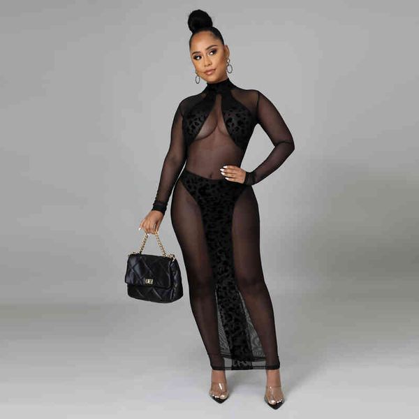 ladies fashion long sleeve high neck nightclub perspective leopard flocking stitched evening dress, Black;gray
ladies fashion long sleeve high neck nightclub perspective leopard flocking stitched evening dress, Black;gray
