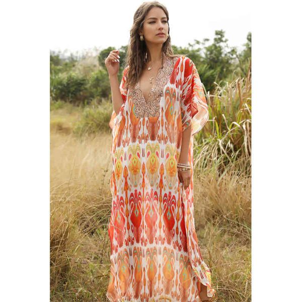 women's swimwear bikini cover-ups boho deep v-neck summer beach dress chiffon tunic women plus size wear swim suit cover up a146 ve8h, White;black
women's swimwear bikini cover-ups boho deep v-neck summer beach dress chiffon tunic women plus size wear swim suit cover up a146 ve8h, White;black