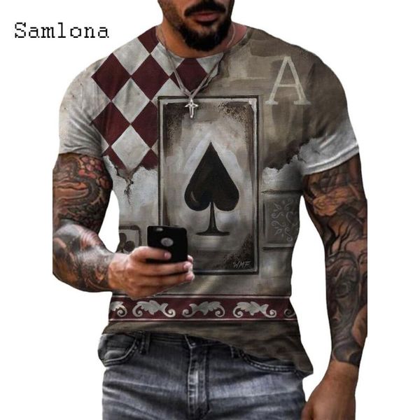 men's t-shirts samlona plus size men t-shirt 2021 fashion streetwear 3d playcard print tshirt summer casual pullovers tees shirt, White;black
men's t-shirts samlona plus size men t-shirt 2021 fashion streetwear 3d playcard print tshirt summer casual pullovers tees shirt, White;black