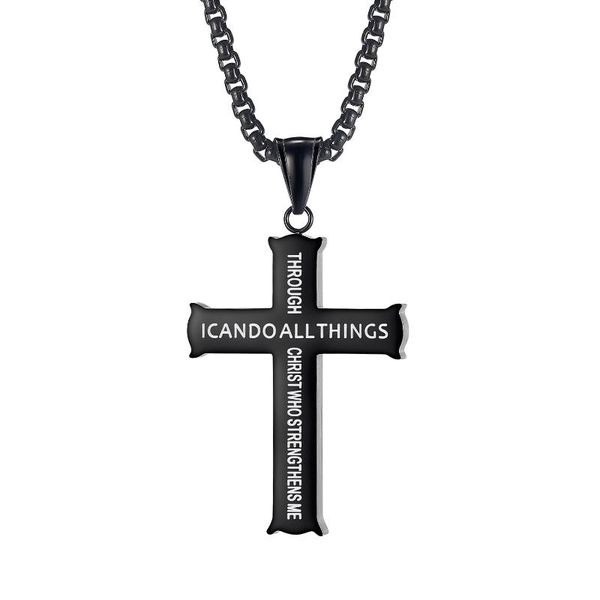 pendant necklaces philippians 4:13 bible cross necklace for men boy stainless steel pray religious jewelry, Silver
pendant necklaces philippians 4:13 bible cross necklace for men boy stainless steel pray religious jewelry, Silver
