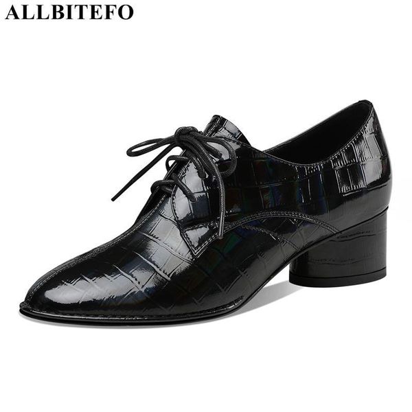 dress shoes allbitefo genuine leather barnd heels women autumn/spring thick heel office ladies, Black
dress shoes allbitefo genuine leather barnd heels women autumn/spring thick heel office ladies, Black