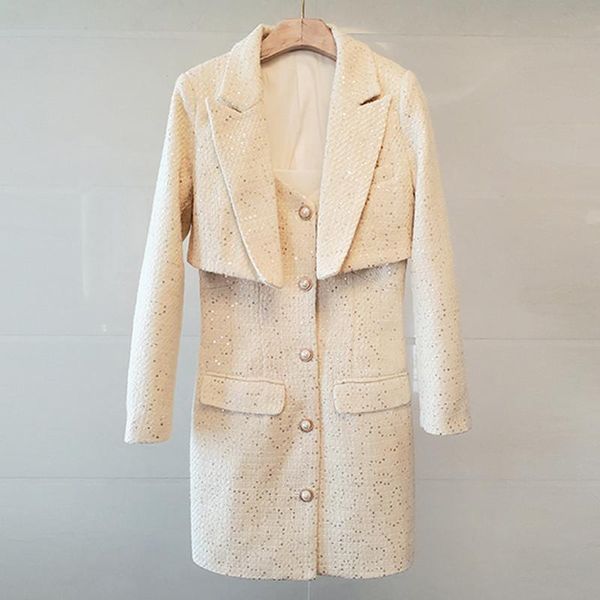 women's jackets apricot tweed coat women notched cropped coats long sleeve autumn french squined outwear vintage luxury office k3152, Black;brown
women's jackets apricot tweed coat women notched cropped coats long sleeve autumn french squined outwear vintage luxury office k3152, Black;brown