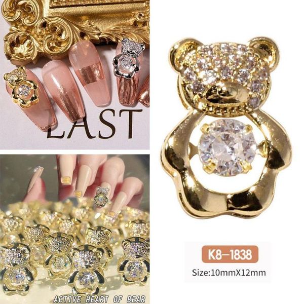 nail art decorations pcs cute bear luxury zircon 3d moving active heart crystal shiny jewelry manicure design accessories, Silver;gold
nail art decorations pcs cute bear luxury zircon 3d moving active heart crystal shiny jewelry manicure design accessories, Silver;gold
