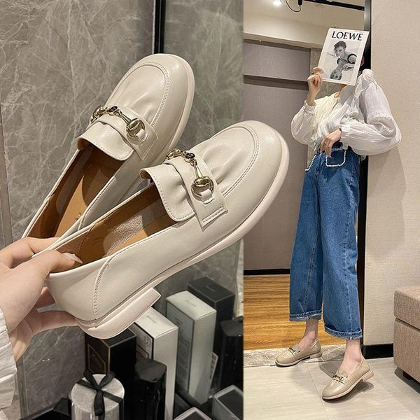 dress shoes british style small leather women 2021 summer shallow mouth metal buckle low heel peas single female loafers, Black
dress shoes british style small leather women 2021 summer shallow mouth metal buckle low heel peas single female loafers, Black