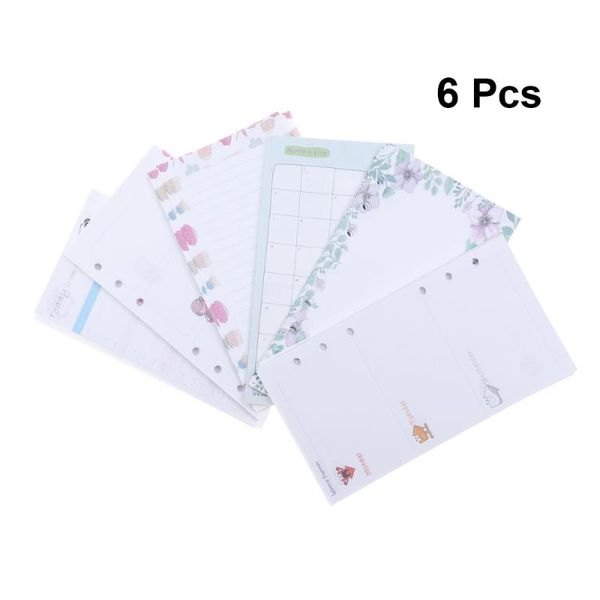 6pcs korean stationery a6 standard 6-hole loose-leaf book inner core hand refills color replace pages notepads, Purple;pink
6pcs korean stationery a6 standard 6-hole loose-leaf book inner core hand refills color replace pages notepads, Purple;pink