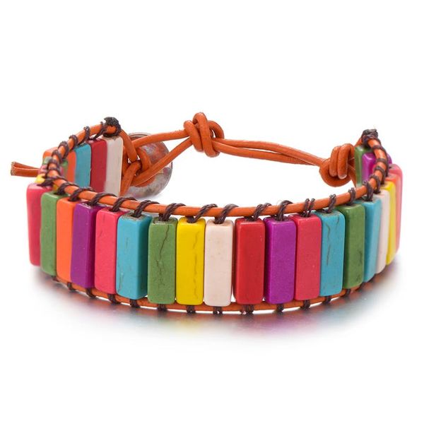 charm bracelets bohemia multicolor natural stone chakra bracelet women men ethnic tube beads leather wrap couples jewelry party gifts, Golden;silver
charm bracelets bohemia multicolor natural stone chakra bracelet women men ethnic tube beads leather wrap couples jewelry party gifts, Golden;silver