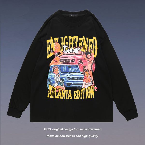 men's t shirts tkpa american hip hop hiphop long sleeve t-shirt fashion brand loose oversize high street top, White;black
men's t shirts tkpa american hip hop hiphop long sleeve t-shirt fashion brand loose oversize high street top, White;black