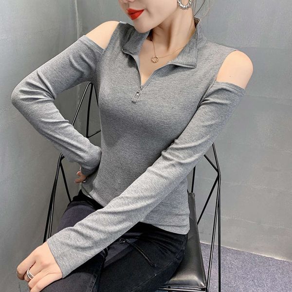 ready to go off shoulder long sleeve t-shirt female 2021 spring and autumn new foreign style loose smart top, Black;gray
ready to go off shoulder long sleeve t-shirt female 2021 spring and autumn new foreign style loose smart top, Black;gray