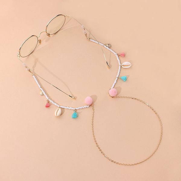 boho summer beads strap sunglasses glasses chain women's gold chain seashell fringed reading eyeglass cord lanyard necklace
boho summer beads strap sunglasses glasses chain women's gold chain seashell fringed reading eyeglass cord lanyard necklace