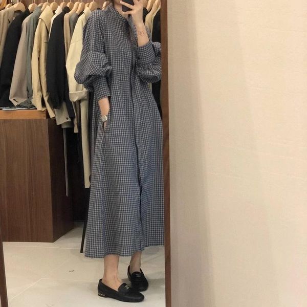 casual dresses vestido autumn japan style big swing o neck lantern sleeve plaid shirt dress women single-breasted robe loose retro wild, Black;gray
casual dresses vestido autumn japan style big swing o neck lantern sleeve plaid shirt dress women single-breasted robe loose retro wild, Black;gray