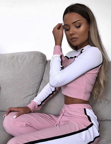 casual tracksuit tights sportswear women tracksuits fitness suit clothing workout two piece jumpsuit long sleeve crop, Gray
casual tracksuit tights sportswear women tracksuits fitness suit clothing workout two piece jumpsuit long sleeve crop, Gray