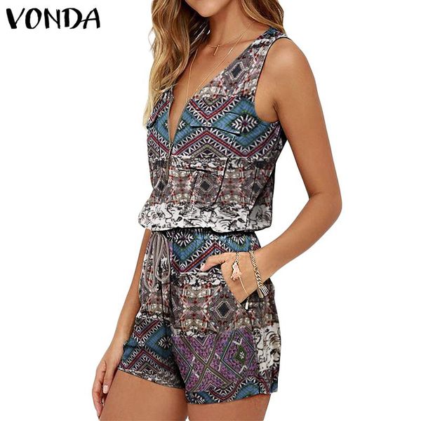 printed playsuit vonda women suspenders 2021 bohemian overalls casual sleeveless playsuits fashion vintage jumpsuits plus size, Black;white
printed playsuit vonda women suspenders 2021 bohemian overalls casual sleeveless playsuits fashion vintage jumpsuits plus size, Black;white