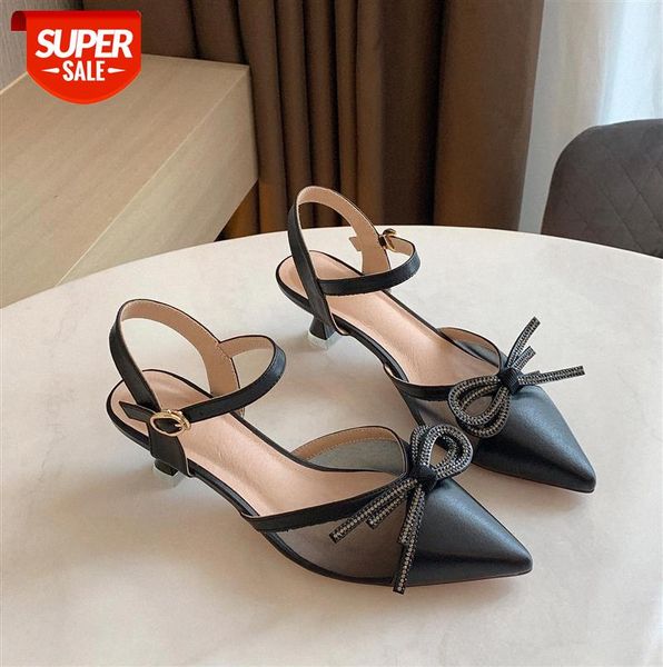 high-heeled sandals women's pointed toe half-pack fashion layer cowhide tide #ki5u, Black
high-heeled sandals women's pointed toe half-pack fashion layer cowhide tide #ki5u, Black