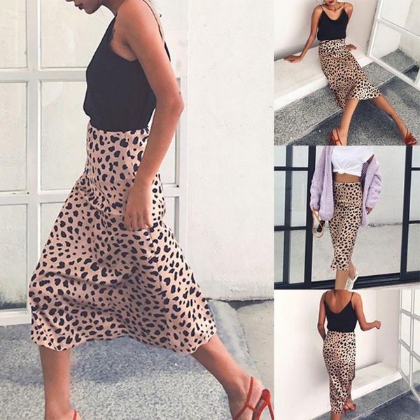 women leopard print maxi skirt fashion high waist slim a-line medium-length female long skirts, Black
women leopard print maxi skirt fashion high waist slim a-line medium-length female long skirts, Black
