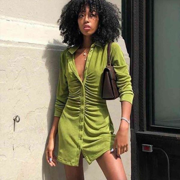 spring slim shirt green party women dresses mini turn down collar button streetwear ladies short, Black;gray
spring slim shirt green party women dresses mini turn down collar button streetwear ladies short, Black;gray
