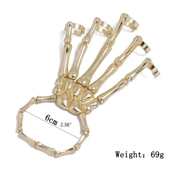 bangle halloween skull hand bracelet with ring handmade wristband finger metal jewelry for ladies men gifts p9ja, Black
bangle halloween skull hand bracelet with ring handmade wristband finger metal jewelry for ladies men gifts p9ja, Black
