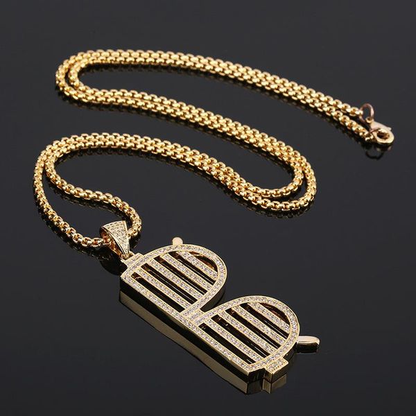 pendant necklaces trend hip hop necklace gold color personality studded with zircon glasses men women rapper miami cuban chain jewelry2021, Silver
pendant necklaces trend hip hop necklace gold color personality studded with zircon glasses men women rapper miami cuban chain jewelry2021, Silver